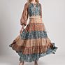 Casual Dresses Women Lady Elegant Boho Beach Long Sleeve Maxi Vintage Dress for Women