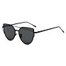 Cat Eye Vintage Designer Rose Gold Mirror Sunglasses for Women Metal Reflective Flat Lens Sun Glasses Female Oculos