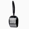 Cats Litter Shovel with Metal Tabs/Round Teeth Deep Sholve Sifter Litter Scoops Durable Pet Kitty Litter Scooper in Aluminium
