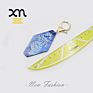 Cellulose Acetate Classic Style Rhombus Shape Acetate Acrylic Key Chains Lanyard Key Chain Ring for Key