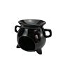 Ceramic Black Cauldron Tealight Candle Holder Essential Incense Aroma Diffuser Oil Burner