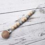 Chewable Beaded Holder Wooden Silicone Dummy Chain Baby Pacifier Clip