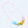 Chewable Bpa Free Teething Necklace Baby Silicone Teether Nursing Necklace for Mom Safe Toys for Teeth
