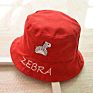 Children Cute Animal Cartoon Logo Cotton Fishermen Sun Hats Bucket Caps