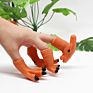 Children Early Educational Animal Toys Silicone Dinosaur Finger Puppet Set
