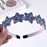 Children Glitter Star Hair Hoop Scallion Powder Star Plastic Headband