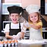 Children's Aprons Cooking Baking Chef Kids Kitchen Apron Chef Hat Set