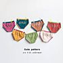 Children's Underwear Boys Girls One Week 7 Days Cartoon Letter Combed Cotton Multi Color Cantrast Color Binding Briefs