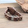 Christmas, Birthday Gift for Her Black Sandal, Walnut Wood Materials Wooden Watch for Her