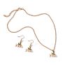 Christmas Simple Letter Necklace Earrings 2 Piece Set Female Clavicle Chain Niche Christmas Gift Jewelry Women