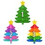 Christmas Tree Fidget Popper Snowflake Puzzle It Toy Push Popping Bubble Xmas Gift Sensory Squeezing Toy