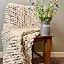 Chunky Soft Knit Quilt Chenille Blanket Crochet Throw Hand-Made Baby Adult Bed Chenille Throw Blanket