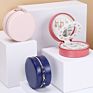 Circular Jewelry Storage Case Portable Travel Jewelry Organizing Case Small Earrings Ring Lipstick Storage Box