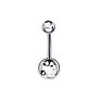 Classic 1Pcs 14G Clear Zircon Belly Button Rings for Women Gold Colorful Stainless Steel Belly Rings Piercing Jewelry