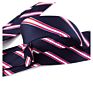 Classical Silk Tie Black White Stripe 7.5Cm Necktie for Men Business