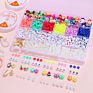 Clay Beads Kit for Bracelets Making Colorful Beads Earring Necklace Diy Jewelry Set Craft Gift 24 Grids Diy Jewelry Making Set