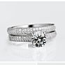 Clear Cut round Cubic Zirconia Wedding Ring Princess Sparkling Bridal White Gold Engagement Cz Ring for Women