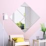 Clear Decorate Square Silver or Golden Reflective Mirrored Acrylic Sticker Wall Mirror for Living Room