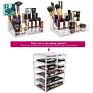 Clear Transparent Acrylic Cosmetics Makeup and Jewelry Big Storage Case Display 3 Large 4 Small Drawers