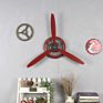 Club Vintage Industrial Loft Style Iron Airplane Propeller Wall Decoration Clock