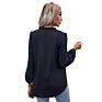 Collection Designer Puff Sleeve V Neck Long Sleeve Elegant Blouses for Work