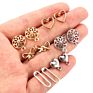 Color-Protected Copper Stud Earring Diy Jewelry Accessories Handmade Material Ring Square Curved Oval Large Geometry