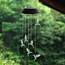 Color Changing Led Mobile Hummingbird Wind Chimes Solar Wind Chime Spiner Spiral Party Decoration Indoor Outdoor Garden Lights