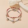 Color Rice Bead Beach Anklet Two-Piece Set European and American Jewelry Butterfly Pendant Handmade Anklet