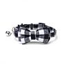 Color Tinkle Jingle Bell Cotton Plaid Pet Bow Tie Collar Bell Cat Dog Bow