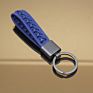 Color Woven Leather Keychain