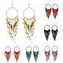 Colorful Handmade Seed Beads Earrings Boho Tassel Long Earrings for Women Jewelry