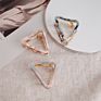 Colorful Women Hair Clips Accessory Matte Triangle Luxury Middle Golden Metal Hair Claw Clips