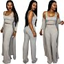 Colors Women Clothing Casual Three Piece Knitted Sweater Outfits (Top+Pants+ Cardigan) 3 Piece Set