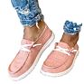 Comfortable Ladies Casual Sneakers Flat Lazy Canvas Shoes Jazz Boat Shoes