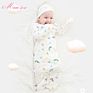 Cotton Jersey Newborn Sleeping Bag 0-6M Baby Safe Sleep Sack Knotted Baby Gown Unisex Newborn Baby Sleeping Bag