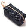 Factory Cotton Striped Stylish Travel Men Dopp Kit Zipper Toiletry Bag