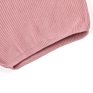 Cozy Chunky Knitted Crew Neck Pullover Blouse Sweater in Pink