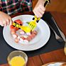 Creative Dinneractive 3D Pushdozer Navvy Scraper Kids Tableware Practical Children Cartoon Tableware Dining Set for Kids