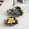 Creative Unique Maple Leaf Shape Salad Fruit Dessert Plate Ceramic Serving Plate For