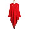 Crocheted Hollowed Out Cape Oversized Sweater Female Knitwear Clothing Irregular Poncho Women Capes