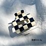 Cross-Border French Irregular Acetate Hair Claw Clip Black and White Board Checkered Large Shark Hair Clip for Women