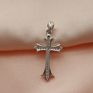 Cross Pendant Gold-Plated Zircon Spot 925 Sterling Silver Temperament Religious Street Trend Street Crossing