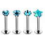 Crystal Stud Top Labret Internally Threaded Earring Helix Tragus Cartilage Piercing Labret Stud Lip Ring Monroe Stud Piercing