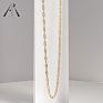 Customization 18K Gold Plated S925 Silver Paperclip Chain Paper Clip Necklace for Women's Necklace