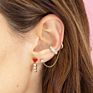 Customize Jewelry Cz Long Chain Ear Cuff Studs Delicate Earring Designs