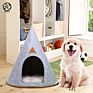 Customized Hill Design Cat Houses Grey Felt Pet Cave Bed Light Grey Felt Pet Bed with Cushion