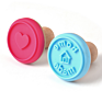 Customized Silicone Cookie Stamper with Wooden Handle
