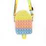 Cute Fruit Messenger Bag Fidget Toys Push Bubbles Silicone Purse Stress Relief Toys