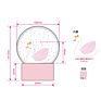 Cute Resin Logo Gift for Women Flower with Glitter inside Snow Globe