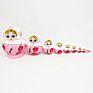 Cute Russian Matryoshka Nesting Dolls Hand Painted 10Pcs Flower Dolls Wooden Toys Birthday Gifts for Kids